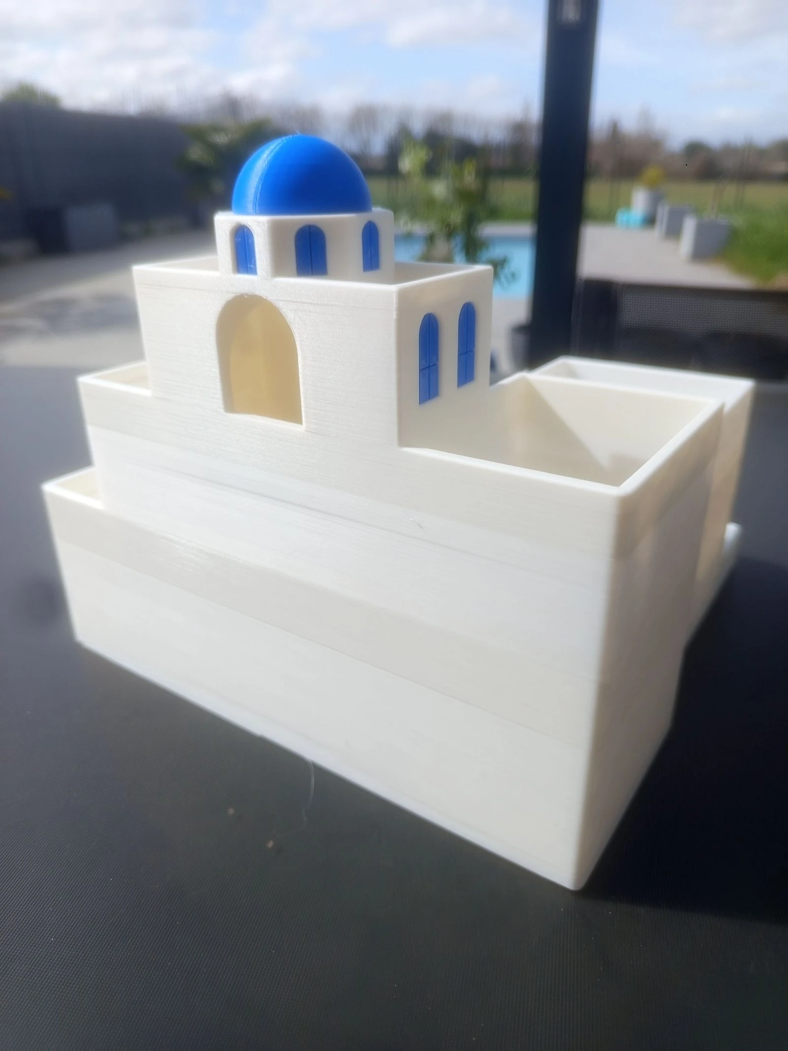 Jardinière 24 cm Grecia persianas azules Santorini 💙 – photo 11